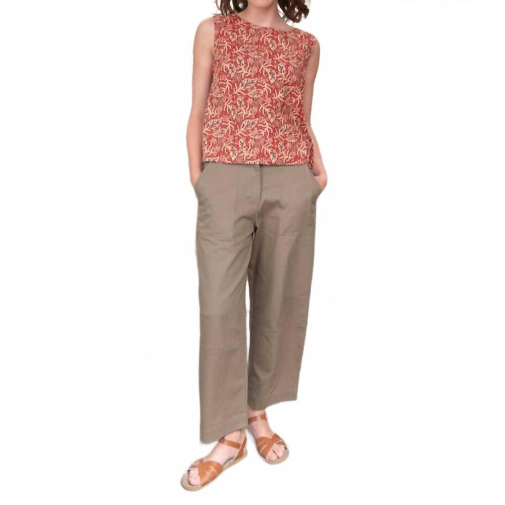 NEW BIBICO margate relaxed trousers in olive twill